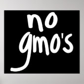 Poster No GMO's for Heathy Food Environment Black (Devant)