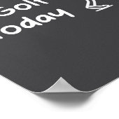 Poster No Golf Today Funny Sad Graphic Stickman Golfer Fi (Coin)