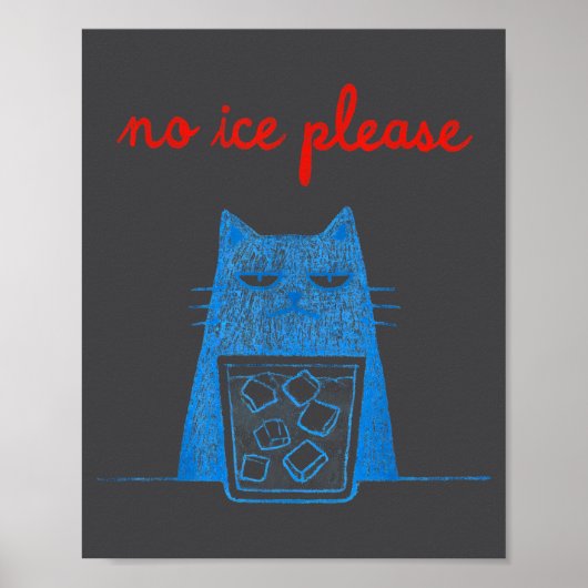 Poster No Ice Please Cat Abolish Chinga La Migra Meme Fun (Devant)