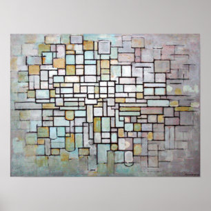 Poster No. II de composition en Piet Mondrian