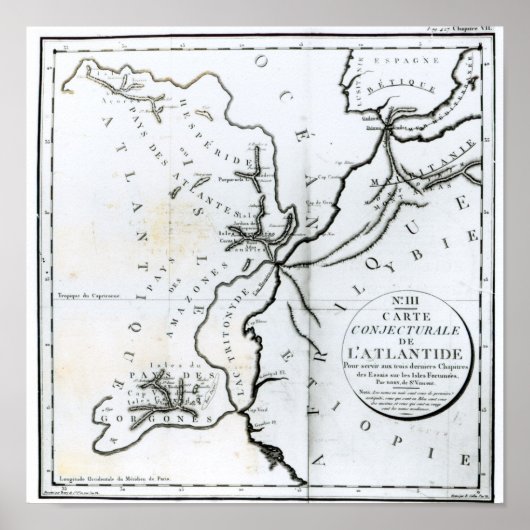 Poster No. III Carte de l'île de (Devant)