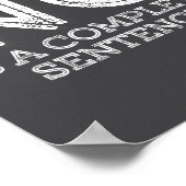 Poster No Is A Complete Sentence - Funny Parent Quote  (Coin)