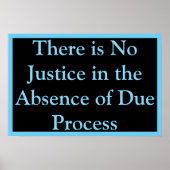 Poster No Justice Without Due Process (Devant)