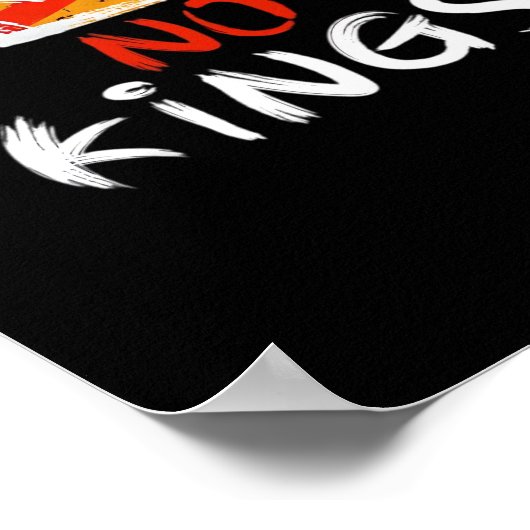Poster No King Funny Quote Retro Creative Style (Coin)