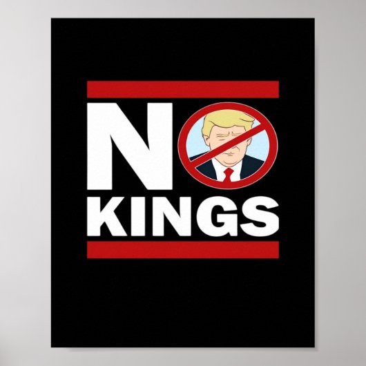 Poster No Kings Anti Classic Minimal Clean (Devant)