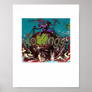 Poster No Kings Classique Moderne Style Minimaliste