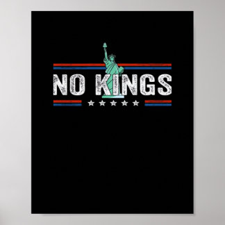 Poster No Kings Day Retro Classic Design
