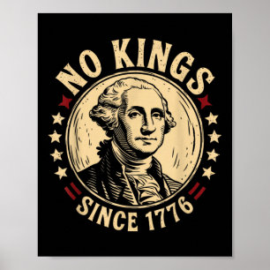 Poster No Kings In America 1776 Save Democracy United Sta