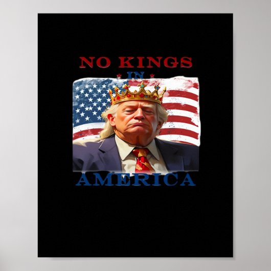 Poster No Kings In America Anti Classic Simple Clean (Devant)