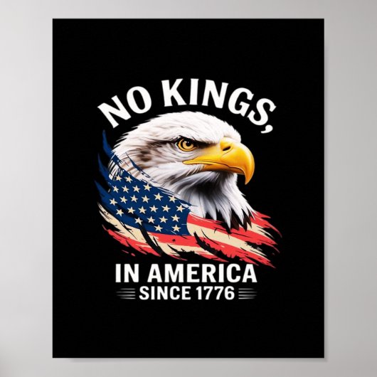 Poster No Kings In America Classic Retro Graphic Design (Devant)