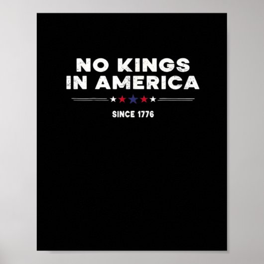 Poster No Kings In America Doge Classic Trendy Graphic (Devant)
