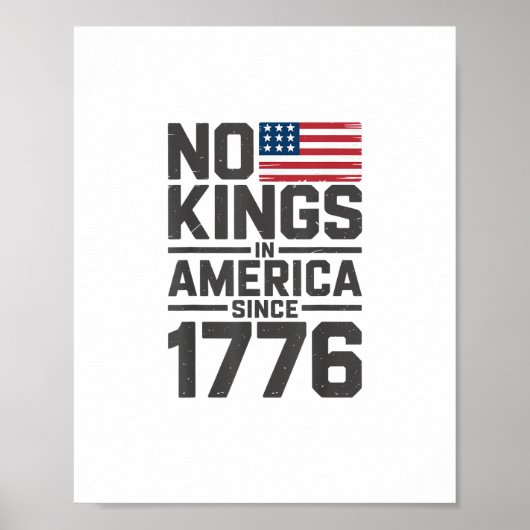 Poster No Kings In America Since 1776 Creative Design (Devant)