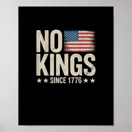 Poster No Kings In America Since 1776 Freedom Spirit Look (Devant)