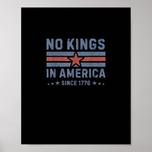 Poster No Kings In America Since 1776 Vintage (Devant)