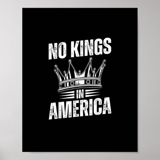 Poster No Kings In America United States Independence Vin (Devant)