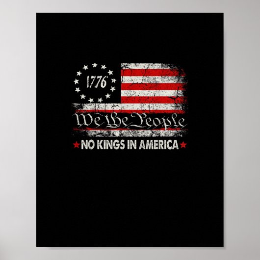Poster No Kings In America We The People Retro Cool (Devant)