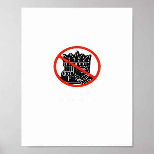Poster No Kings In The USA America Say No King Classic Re (Devant)