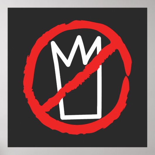 Poster No kings protest crown logo (Devant)
