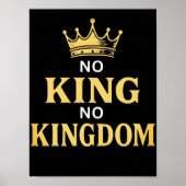 Poster No Kings Protest Sign Vertical 2025 (Devant)