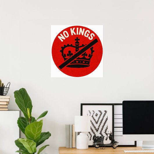 Poster No Kings Protest Symbol