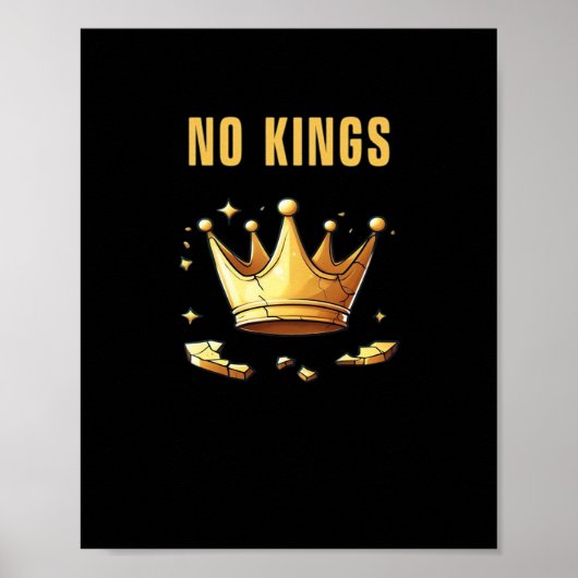 Poster No Kings. Simple Yet Impactful Visual Of A Destroy (Devant)
