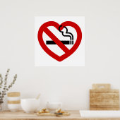 Poster No Love For Smoking Sign (Cuisine)