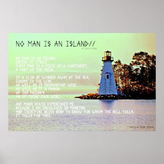 Poster No Man is An Island, par John Dunne (Devant)