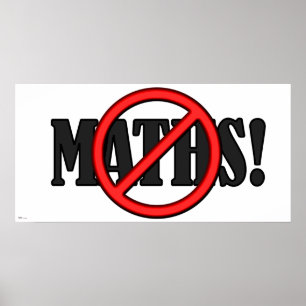Poster No Math Zone... (drôle)