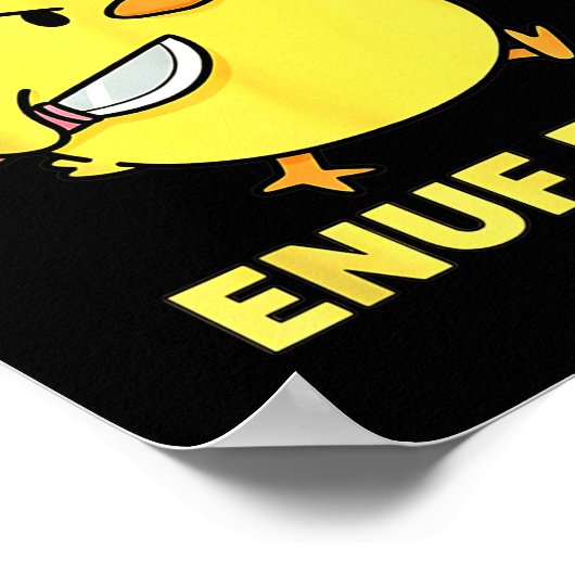 Poster No Mo Nice Enuf Enuf Angry Chick With Knife Sarcas (Coin)