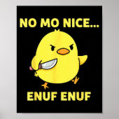 Poster No Mo Nice Enuf Enuf Angry Chick With Knife Sarcas (Devant)