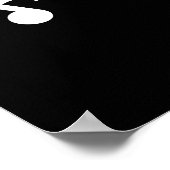 Poster No Moosic No Life Funny Cow Pun Dark BG (Coin)