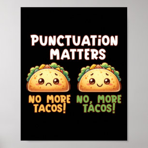 Poster No More Tacos - Ponctuation S Sticker