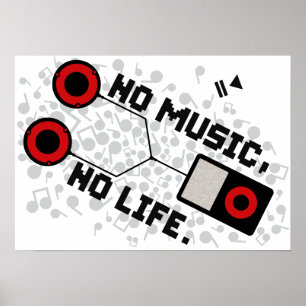 POSTER NO MUSIC, NO LIFE.