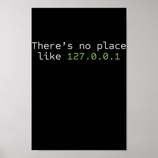 Poster No place Like 127.0.0.1 Programmeur (Devant)