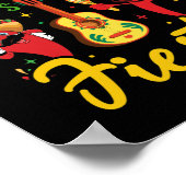 Poster No Siesta Let's Fiesta Mexican Maracas Sombrero (Coin)