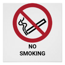 No Smoking, Panneau d'interdiction