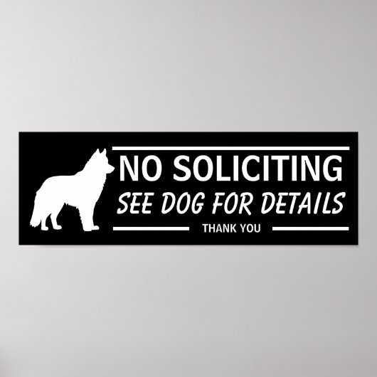 Poster No Soliciting See Dog For Details Alaskan Malamute (Devant)