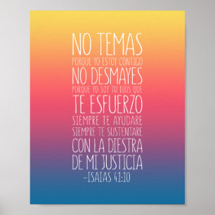 Poster No Temas, Porque Yo Estoy Contigo, Isaías 41:10