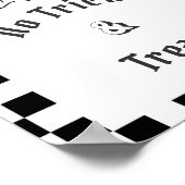 Poster " No Tricks & Treks" Boo Funny Baby shower Jeu (Coin)