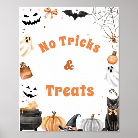 Poster " No Tricks & Treks" Boo Jote Ghost Jeu (Devant)