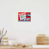 Poster No Water No Guns - Ne le gaspillez pas (Cuisine)