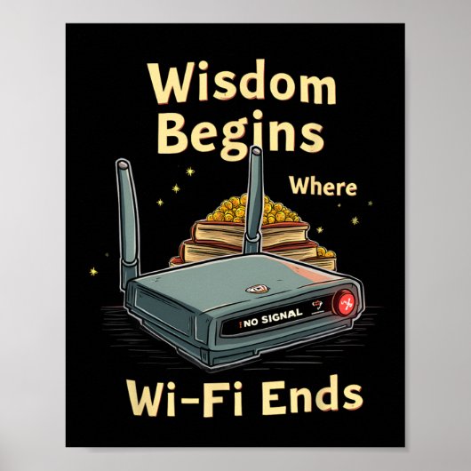 Poster No Wifi Read Books Instead - Funny Back To School  (Devant)
