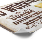 Poster No Working During Drinking Hours (Coin)