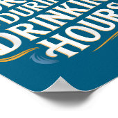 Poster No Working During Drinking Hours Funny Drinking Qu (Coin)