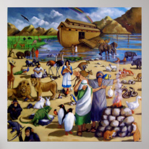 POSTER NOAH, ARK, ANIMAUX APRÈS L'INONDATION : ARTWORK PR