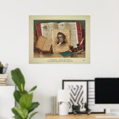 Poster Noah Webster L'Ecole Maître de la République (Bureau à domicile)