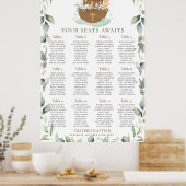 Poster Noah's Ark Greenery Baptism Seating Chart (Cuisine)