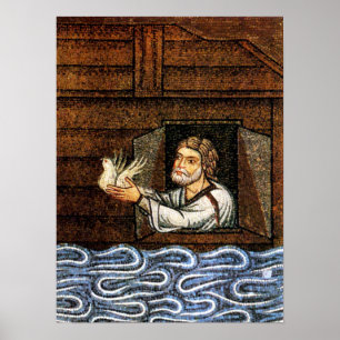 Poster Noah's Ark Mosaic - Circa 1200 - Artiste Inconnu