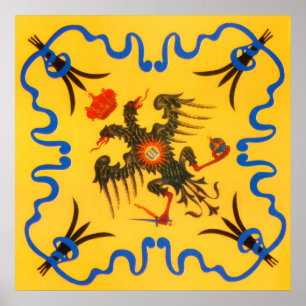 Poster Nobile Contrada dell'Aquila Palio di Siena (Aigle)