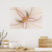 Poster Noble Cuivre Et Or Abstrait Art Fractal Moderne (Cuisine)